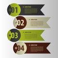 Modern banners. Infographics element origami style. Vector