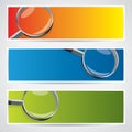 Modern banners with magnifiers