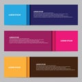 Modern banners set template and background Royalty Free Stock Photo