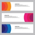 Modern banners set template and background Royalty Free Stock Photo
