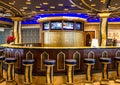 Modern bar interior, Cruise liner Costa Mediterranea Royalty Free Stock Photo