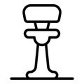 Modern bar stool icon outline vector. Seat chair