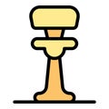 Modern bar stool icon vector flat