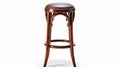 Wood Bar Stool With Leather Seat - Tokina Opera 50mm F14 Ff Style
