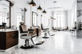 Modern barbershop on a light background