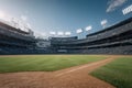 Modern Baseball Stadium Ready for Game Royalty Free Stock Photo