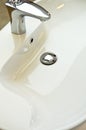 Modern bathroom taps. Cleaning, drought Royalty Free Stock Photo