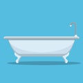 Modern bath isolated on background.