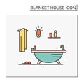 Modern bathroom color icon