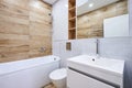 Modern bathroom design, home interiors Royalty Free Stock Photo