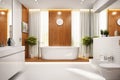 Modern bathroom design in large house