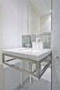 Modern bathroom with designer wash basin Royalty Free Stock Photo