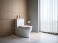 Modern bathroom features toilet and bidet Royalty Free Stock Photo
