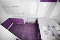 Modern Bathroom interior with a mosaic panel. Royalty Free Stock Photo