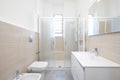 Modern bathroom interior in renovated apartment Royalty Free Stock Photo