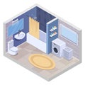 Modern Bathroom Isometric Composition