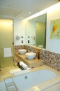 Modern bathroom in luxurious hotel Royalty Free Stock Photo