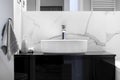 Modern bathroom with marble finishing Royalty Free Stock Photo