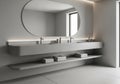 Modern bathroom with a minimalist design. Royalty Free Stock Photo