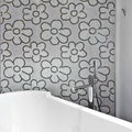 Modern bathroom with mosaic tile Royalty Free Stock Photo