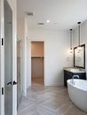 Modern bathroom in a new house TX USA Royalty Free Stock Photo