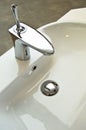 Modern bathroom taps. Cleaning, drought Royalty Free Stock Photo