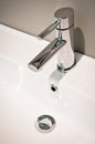 Modern bathroom taps and sing. Cleaning, drought Royalty Free Stock Photo