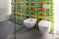 Modern bathroom, toilet and bidet Royalty Free Stock Photo