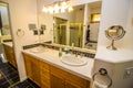 Modern Bathroom With His & Hers Sinks Royalty Free Stock Photo