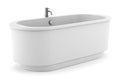 Modern bathtub isolated on white Royalty Free Stock Photo