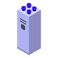 Modern battery pack icon isometric vector. Power level