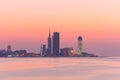 Modern Batumi at sunset, Adjara, Georgia