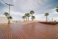 Modern beach promenade