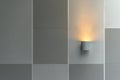 Modern wall lamp interior lighting decoration in contemporary building Royalty Free Stock Photo