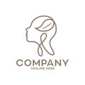 Modern beauty and head of a beautiful woman logo