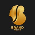 Modern Beauty salon letter B logo.