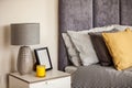 Modern bed headboard bedroom detail