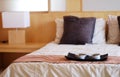 Modern bed room interior Royalty Free Stock Photo