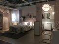 Modern bedroom and bathroom design at store IKEA