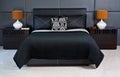 Modern bedroom black blanket minimal decoration