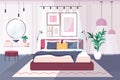 modern bedroom interior empty no people house room with furniture horizontal