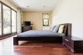 Modern bedroom with panorama windows