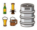 Modern Beer Graphic Asset Illustration Set