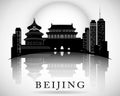 Modern Beijing City Skyline Design Royalty Free Stock Photo