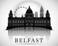 Modern Belfast City Skyline Design. Northern Ireland