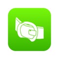 Modern belt icon green vector