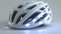 Modern Bicycle Helmet With Integrated Safety LED Lights Royalty Free Stock Photo