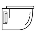 Modern bidet icon, outline style