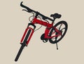 Modern bike , sketch vector.