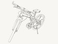 Modern bike , sketch vector.